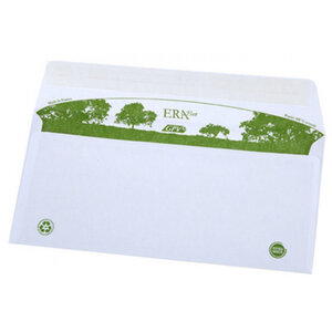 Lot de 40 enveloppes extra blanches 100% recyclées DL 110x220 avec fenetre