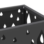 vidaXL Porte-parapluie Noir 15 5 x 15 5 x 49 cm Acier
