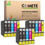 COMETE, Entreprise française - T1285-15 Cartouches d'encre Compatibles avec EPSON T1285 Renard (T1281 T1282 T1283 T1284) - pour EPSON Stylus T22 Office BX305F BX305FW SX125 SX130 SX230