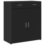 vidaXL Buffet noir 80x42 5x93 cm bois d'ingénierie