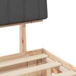 vidaXL Cadre de lit avec tête de lit rembourrée Gris foncé