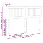 vidaXL Tête de lit Chêne brun 135 cm Bois d'ingénierie