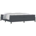 vidaXL Cadre de lit avec matelas Gris foncé 200 x 200 cm tissu