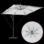 vidaXL Parasol banane à mât déporté Couleur sable 249 x 249 x 250 cm
