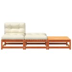 vidaXL Canapé de jardin sans accoudoirs avec coussins et repose-pieds