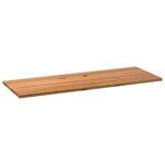 vidaXL Dessus de bureau marron clair bois chêne massif rectangulaire