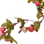 vidaXL Guirlandes de fleurs de Noël 6 Pièces rose 215 cm