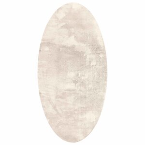 vidaXL Tapis de surface ovale HUARTE Beige 100 x 200 cm 100  Polyester