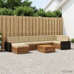 vidaXL Ensemble de canapés d'extérieur 8 Pièces Naturel et Beige