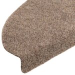 vidaXL Tapis autoadhésifs de marches 10 Pièces Crème 65x21x4cm Aiguilleté