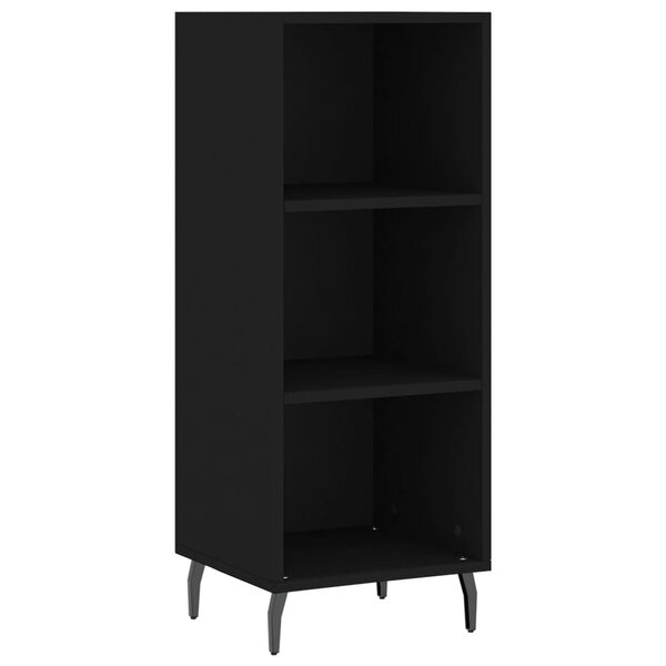 vidaXL Buffet noir 34 5x32 5x90 cm bois d'ingénierie