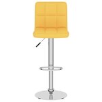 vidaXL Tabourets de bar lot de 2 jaune moutarde tissu