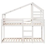 vidaXL Lit superposé avec toit blanc 90x190 cm bois massif de pin