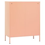 vidaXL Armoire de rangement Rose 80x35x101 5 cm Acier