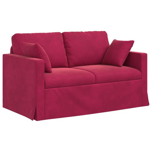 vidaXL Canapé Bordeaux 138 x 78 x 80 cm Velours