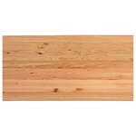 vidaXL Table à manger et bord naturel bois massif chêne rectangulaire