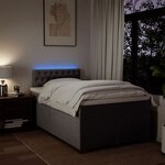 vidaXL Sommier à lattes de lit avec matelas Taupe 120x200 cm Tissu