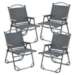 Set de table et 4 chaises de camping tissu Oxford 600D gris 03_0010695