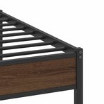 vidaXL Cadre de lit en métal sans matelas chêne marron 193x203 cm