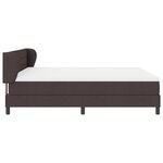 Lit à ressort vidaXL avec matelas marron foncé 180x200 cm en tissu