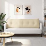vidaXL Coussin de Dos Crème 160 x 24 x 50 cm tissu