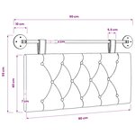 vidaXL Tête de lit suspendue Bleu Tissu