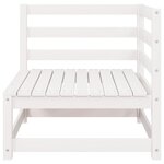 vidaXL Canapé d'angle de jardin blanc bois de pin massif