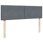 vidaXL Cadre de lit ottoman avec matelas gris foncé 140x200 cm velours