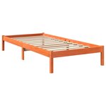 vidaXL Lit bibliothèque sans matelas cire marron 100x200 cm pin massif