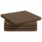 vidaXL Coussins de siège 4 Pièces Marron 40 x 40 x 3 cm tissu