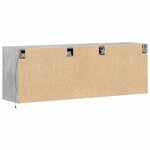 vidaXL Meuble TV mural avec lumières LED gris béton 130x31x45 cm