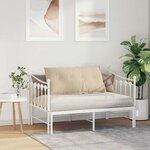 vidaXL Coussin de Dos Crème 100 x 50 cm Tissu en microfibre