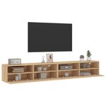 vidaXL Meubles TV muraux 2Pièces chêne sonoma 100x30x30cm bois ingénierie