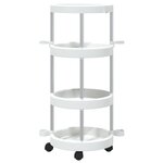 vidaXL Chariot de ménage avec panier de rangement Aluminium