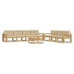 vidaXL Ensemble de canapés d'extérieur 7 pc Blanc et Beige