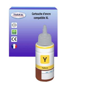 Cartouche Compatible pour Epson EcoTank ET-L220, ET-L300, ET-L3050, ET-L3060, ET-L3070, ET-L310 remplace Epson T6644 (C13T664440) Jaune  - T3AZUR
