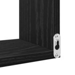 vidaXL Étagère d'angle murale Chêne noir 40 x 40 x 49.5 cm