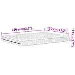 vidaXL Matelas en mousse blanc 120x210 cm dureté H2 H3