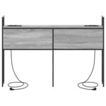 vidaXL Headboard de Rangement avec Station de Charge Sonoma gris