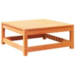 vidaXL Salon de jardin 7 Pièces avec coussins cire marron bois pin massif