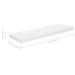 vidaXL Étagère murale flottante Blanc brillant 80x23 5x3 8 cm MDF