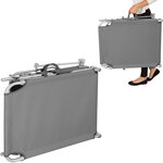 Tectake Lot de 2 transats acier - gris