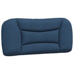 vidaXL Lit avec matelas bleu 90x190 cm tissu