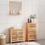 vidaXL Ensemble de meubles de salle de bain 3 Pièces Bois massif de noyer