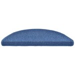 vidaXL Tapis d'escalier 20 pièces 56 x 17 x 3 cm Bleu Demi-rond