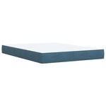 vidaXL Sommier à lattes de lit et matelas Bleu foncé 160x200cm Velours