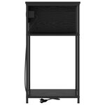 vidaXL Cabinet de chevet Chêne noir 28.1 x 40.9 x 75 cm