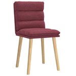 vidaXL Chaises à manger lot de 2 rouge bordeaux tissu