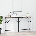 vidaXL Table console Chêne 140x23x75 cm Bois d'ingénierie