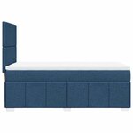 vidaXL Sommier à lattes de lit avec matelas Bleu 80x200 cm Tissu